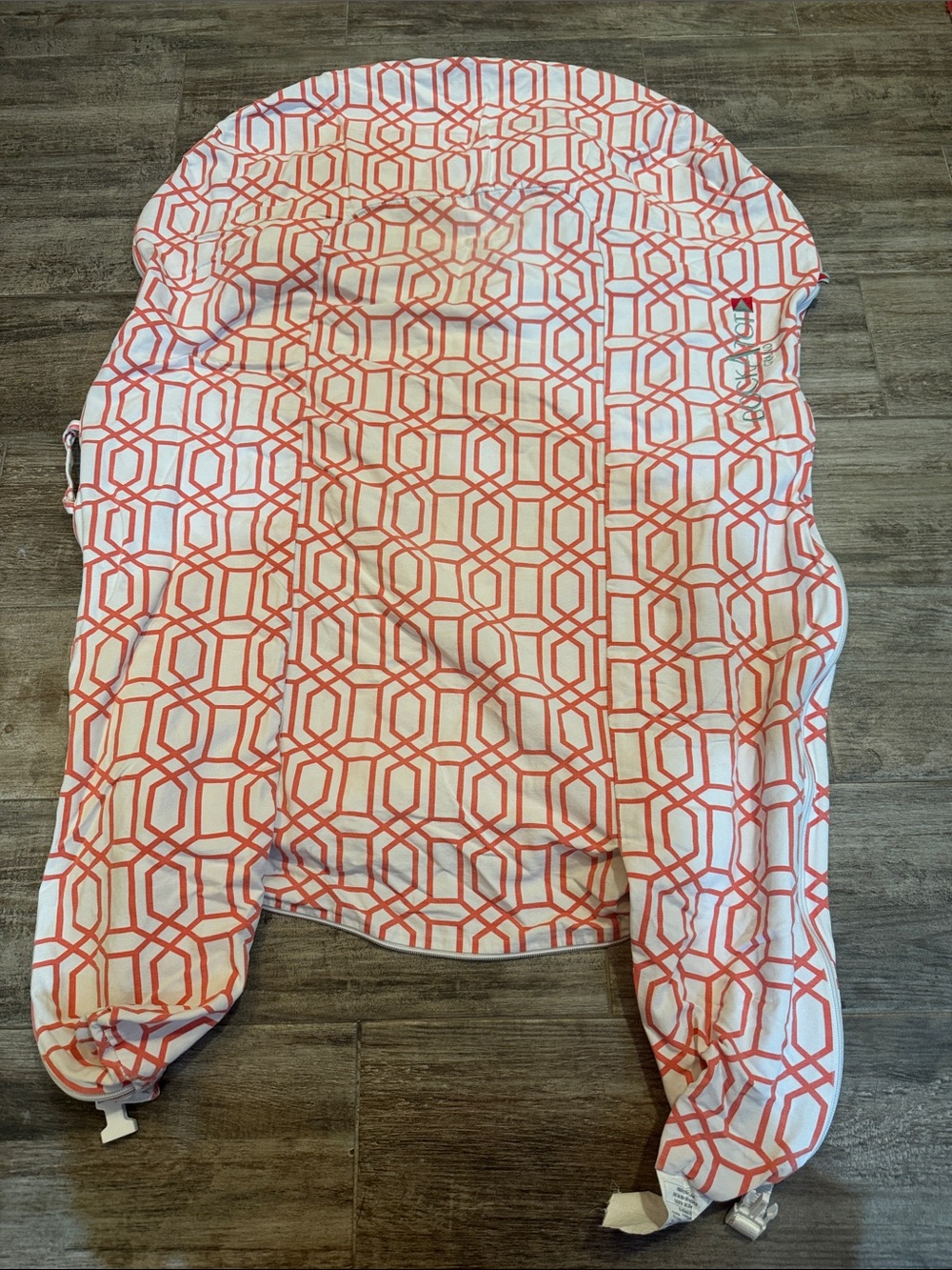 Dock a tot Coral Geo Pattern Pillow Cover